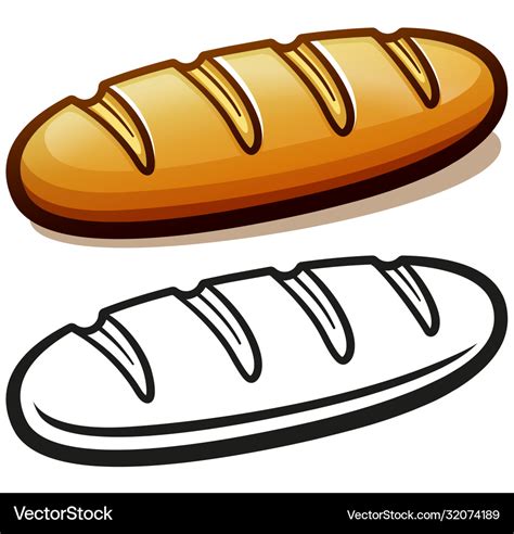 Bread loaf cartoon isolated Royalty Free Vector Image