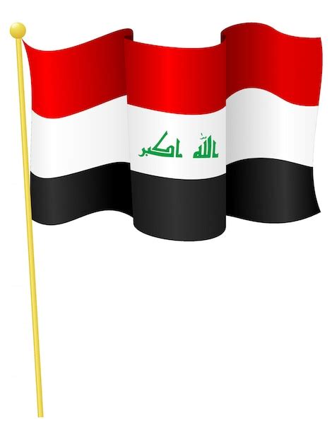 Premium Vector | Vector illustration of the flag iraq