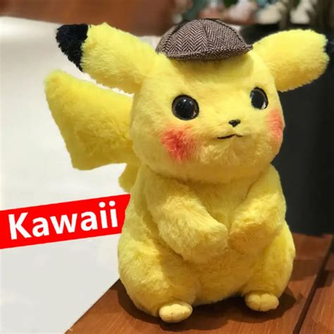 28cm Pikachu Plush Toy Stuffed Toy Detective Pikachu Japan Anime Plush ...