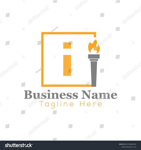 Fire Logo On Letter Template Fire Stock Vector (Royalty Free ...