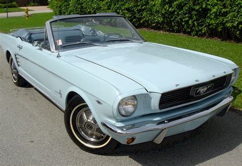 Light blue ford mustang convertible