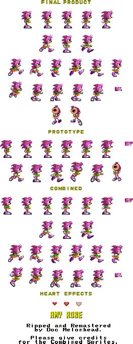 Amy Rose - Amy Rose Sprites Sonic Cd - Free Transparent PNG Download ...