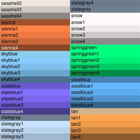 Named colors