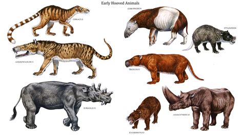 Early Hooved Animals in Prehistoric Wildlife