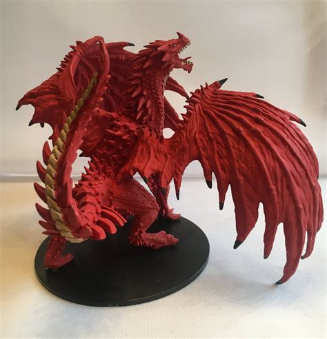 Red Dragon Painted Dnd Miniature/ancient Red - Etsy