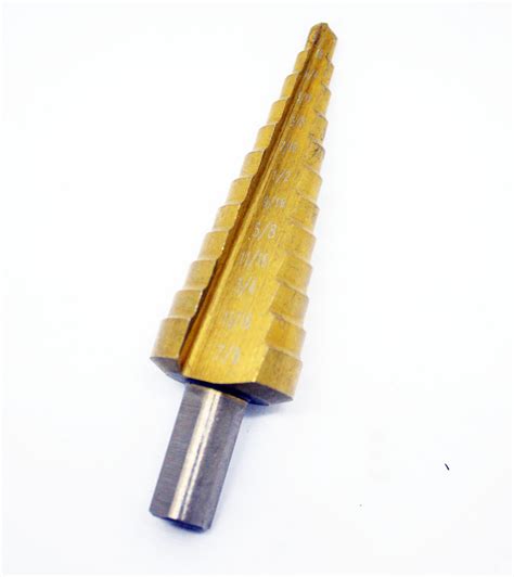 12 Step Drill Bit Sizes 3/16”to 7/8”Titanium HSS Step Drill Bit 4 ...