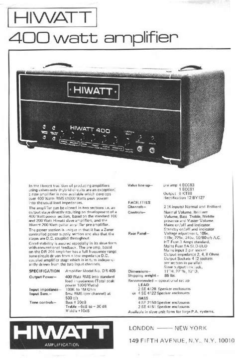 HIWATT PHOTO GALLERY 20.2