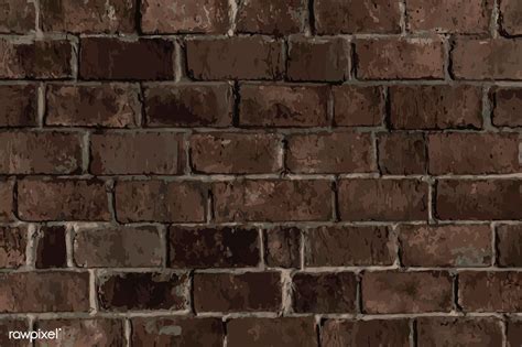 Dark brown brick textured background vector | free image by rawpixel ...