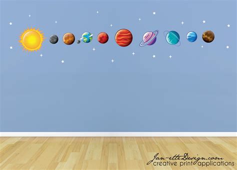 Space Wall Decals Planet Wall Decals Space Wall Stickers