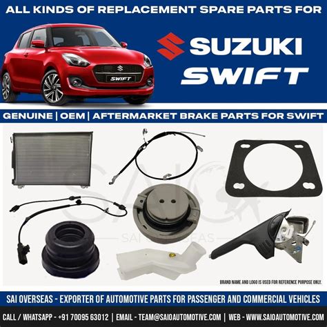 Maruti Suzuki Swift Spare Parts - Genuine OEM Aftermarket Replacement ...