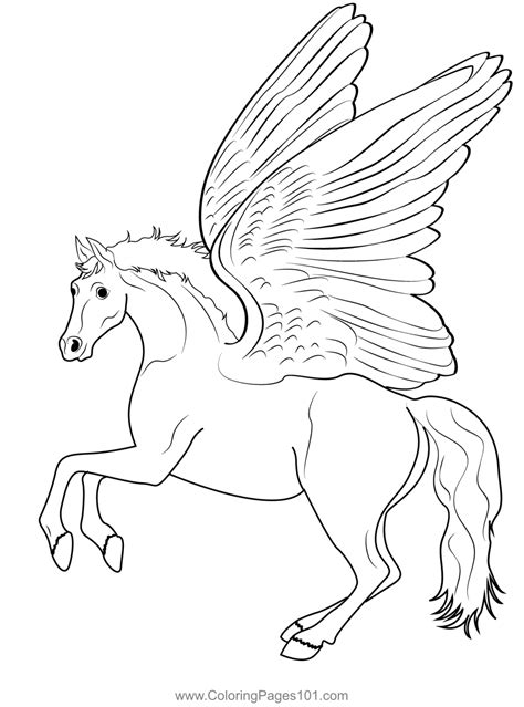 Pegasus 7 Coloring Page for Kids - Free Pegasus Printable Coloring ...