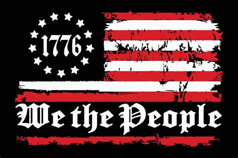 We The People 1776 American Flag Design 22154291 Vector Art at Vecteezy