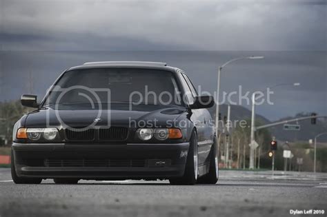 E38 FS: 1995 BMW 740iL black/black slammed on FK coilovers