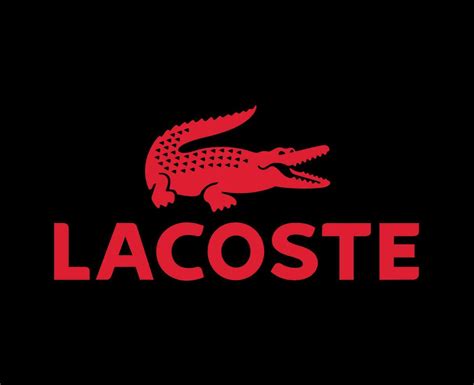 Lacoste Brand Logo Symbol Red Design Clothes Fashion Vector ...