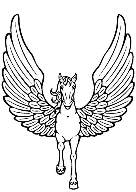 Pegasus Waving His Wings Coloring Pages For Kids #enb : Printable ...