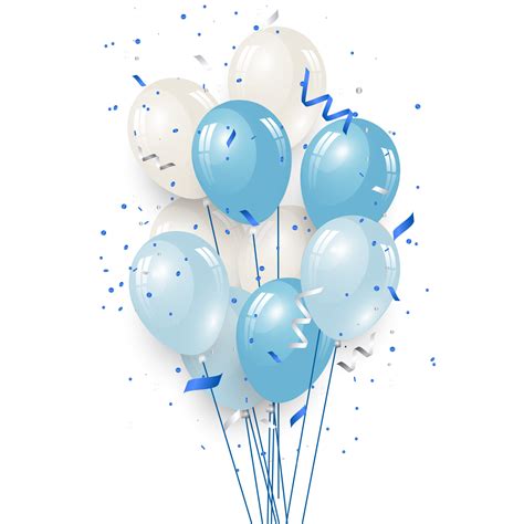 Blue And Gold Balloons PNGs for Free Download