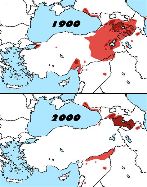 Comparison: Distribution of Armenians in 1900+2000 by Thumboy21 on ...