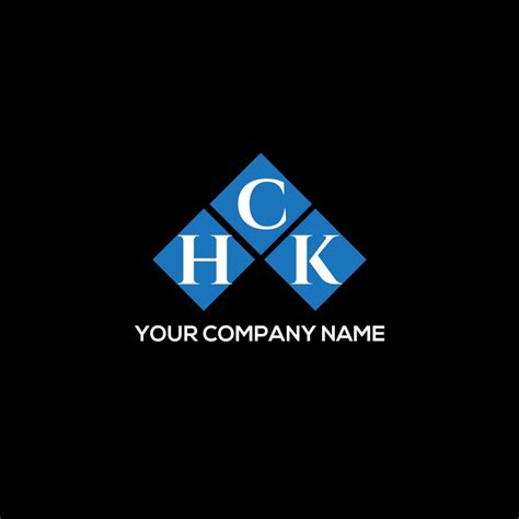 HCK letter logo design on BLACK background. HCK creative initials ...