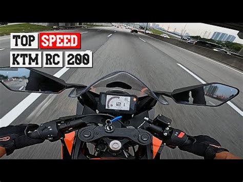 KTM RC 200 TOP SPEED - YouTube