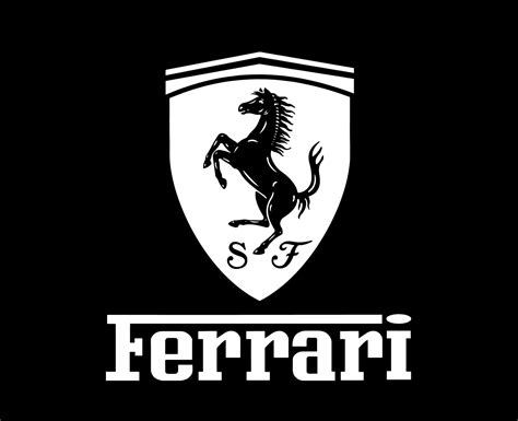 Ferrari Logo Brand Car Symbol With Name White Design Italian Automobile ...