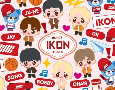 Ikon Clipart Kpop Vector Ikon Fanart Ikonic 2022 Kpop - Etsy