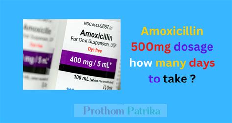 Amoxicillin 500mg dosage how many days to take