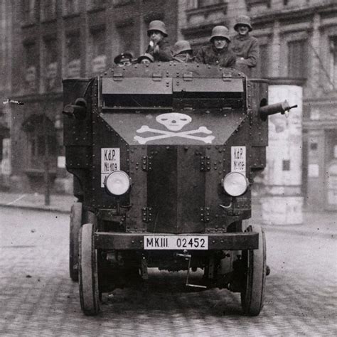 The Great War Channel on Instagram: “Freikorps Armoured Car patrol in ...