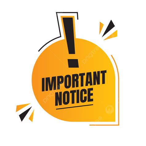 Important Notice Sign PNG Transparent Images Free Download, 58% OFF