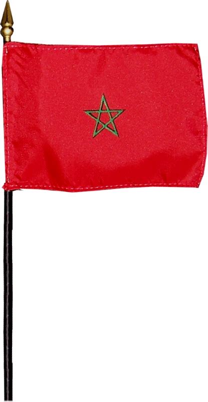 MASR46 - STICK FLAG - MOORISH AMERICAN 4" X 6"