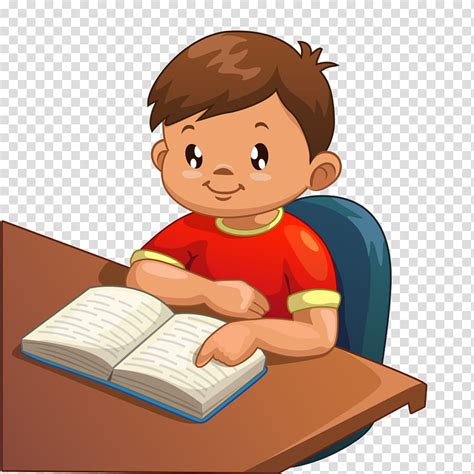 Boy Reading Cartoon