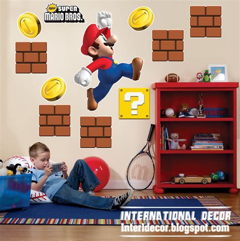 Super Mario wall stickers, Mario kids room designs