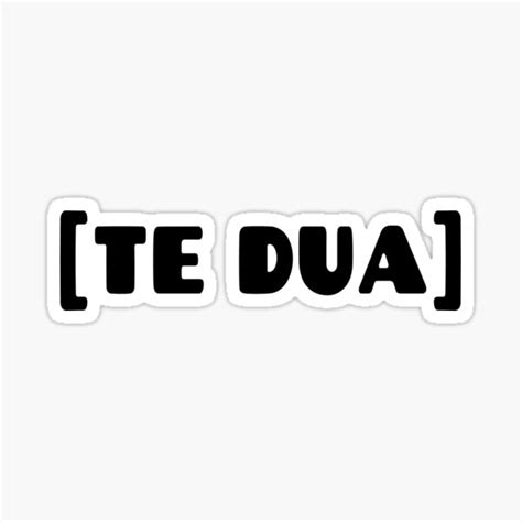 "Te Dua Text" Sticker for Sale by crowncat | Redbubble