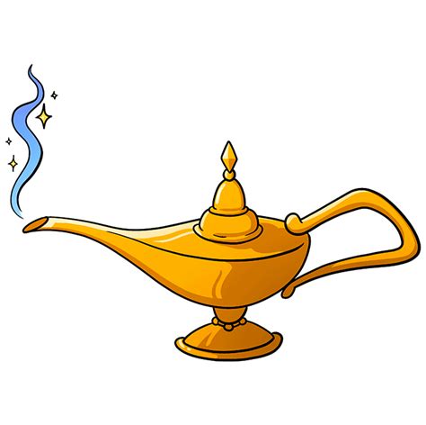 How to Draw the Genie Lamp from Aladdin - Really Easy Drawing Tutorial