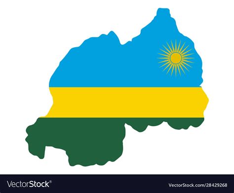 Rwanda Flag Map