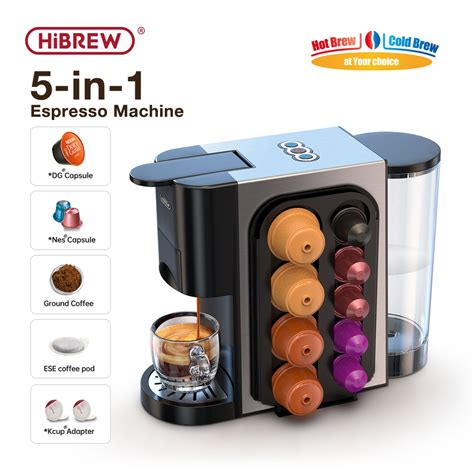 HiBREW 5 in 1 Multiple Espresso Coffee Machine Espresso Maker For Dolce ...