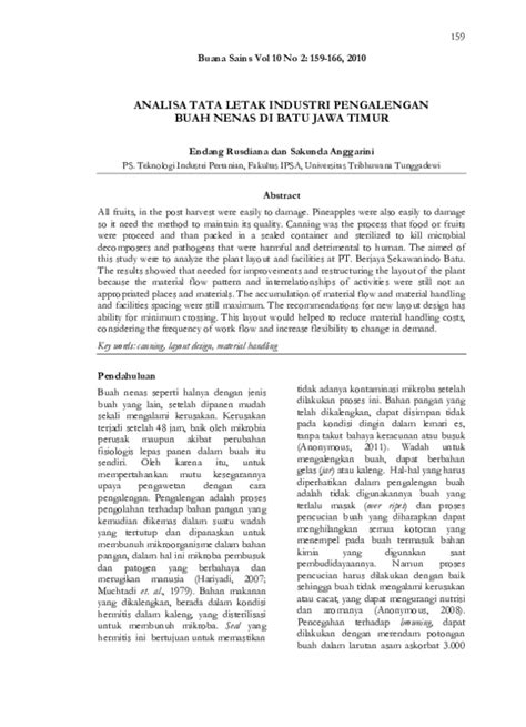 (PDF) Analisa Tata Letak Industri Pengalengan Buah Nenas DI Batu Jawa ...