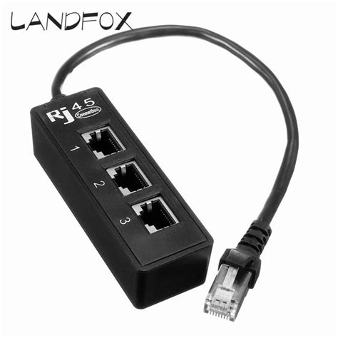 LANDFOX 2019 Computer Cable 1 To 3 Socket LAN Ethernet Network RJ45 ...