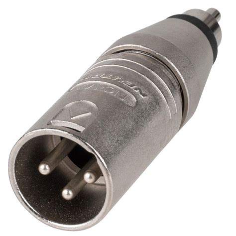 Neutrik NA2MPMM 3 Pin XLR Male to RCA Phono Plug Adapter