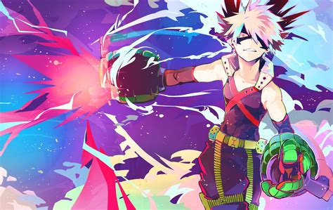 Katsuki Bakugou Vibrant HD Wallpaper - My Hero Academia by Kogeta Okoge