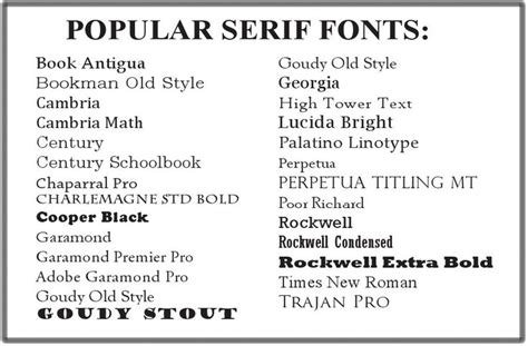 What font choices are there for my text? - Bulletin Bag | Serif fonts ...