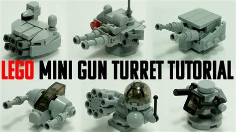 Lego Tutorial - 10 Mini Gun Turrets - YouTube