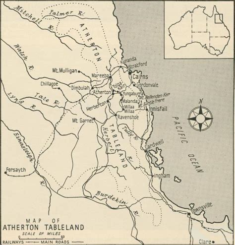 Map of Atherton Tableland, 1958 | Queensland Historical Atlas