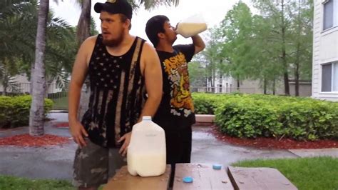 The gallon milk challenge fail - YouTube