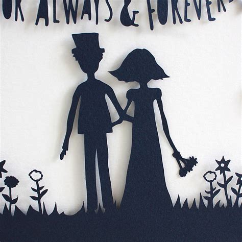 Personalised Always And Forever Wedding Papercut/Print By Mimi & Mae