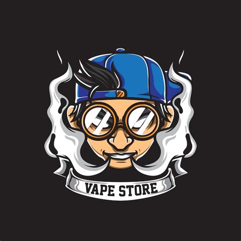 Premium Vector | Vape store vector logo