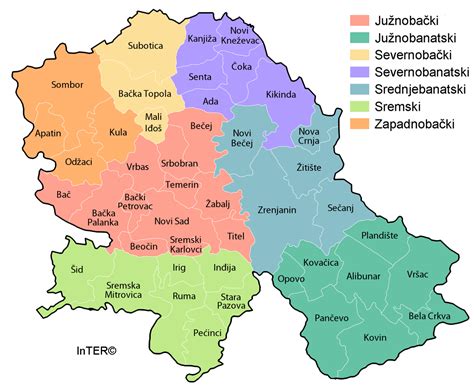 InTER - Map of Vojvodina Region