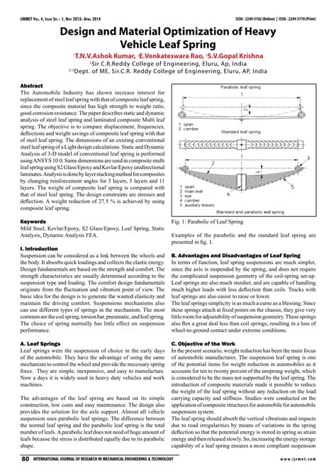 Laminated Leaf Spring Design Procedure - Infoupdate.org