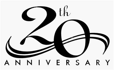 20th Anniversary Elegant - 20th Wedding Anniversary Png, Transparent ...