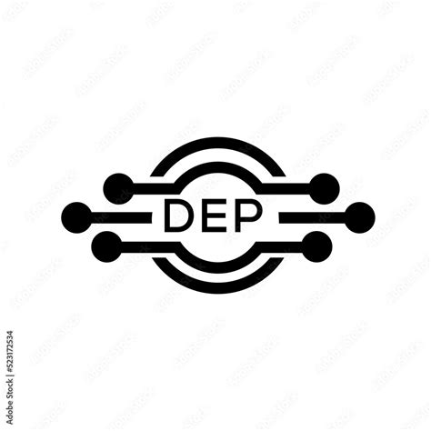 DEP letter logo. DEP best white background vector image. DEP Monogram ...