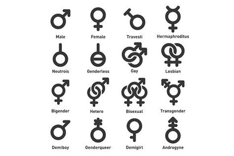 Gender Icons Set | Icon set, Icon, Gender